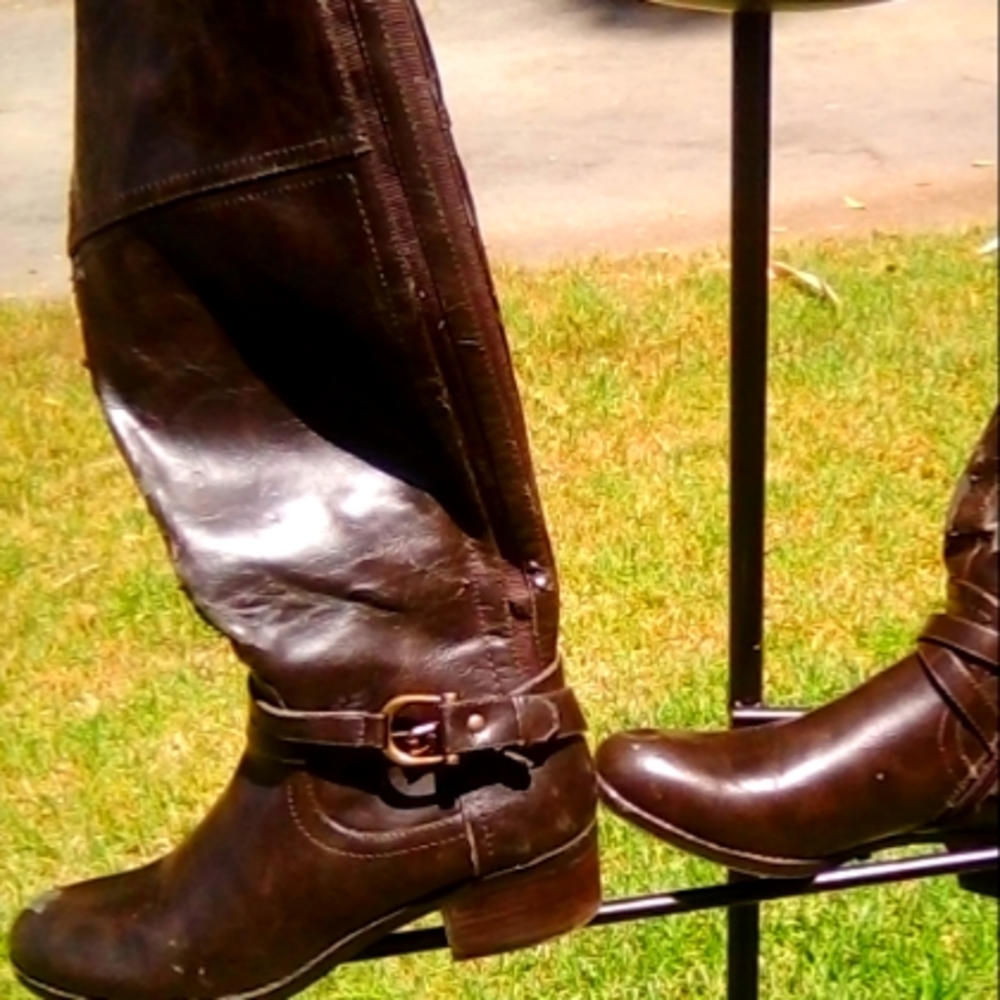 Brown π€ Riders Boots Size 6 M/WC Man MADE - Picture 6 of 6